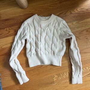 Altar’d State Chunky Cropped Cable Knit Sweater
